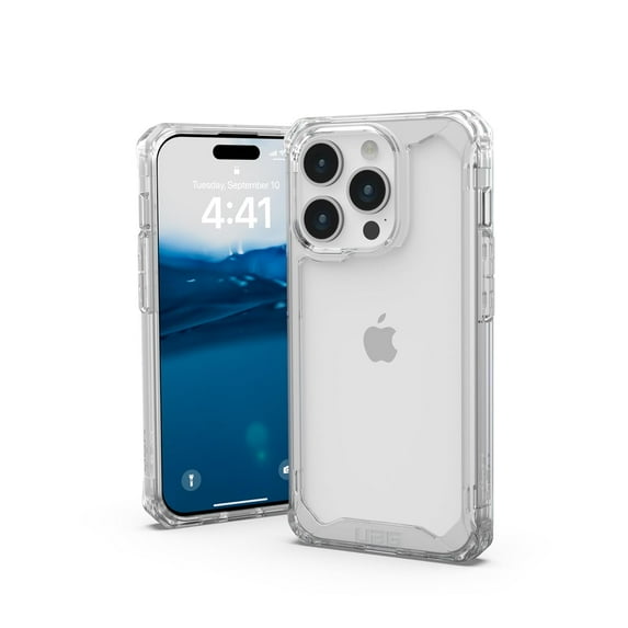 UAG iPhone 15 Pro Case 6.1" Plyo Ice Rugged Anti-Yellowing Transparent Clear Military Grade Dropproof Protective Cover by URBAN ARMOR GEAR