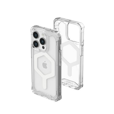 UAG iPhone 15 Pro Case 6.1" Plyo Ice/White Built-in Magnet Compatible with MagSafe Charging Rugged Anti-Yellowing Transparent Dropproof Protective Cover