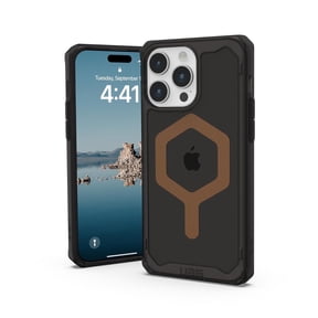UAG iPhone 15 Pro Max Case 6.7" Plyo Black/Bronze Built-in Magnet Compatible with MagSafe Charging Rugged Anti-Yellowing Transparent Clear Protective Cover by URBAN ARMOR GEAR