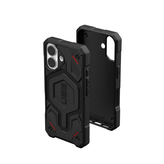 UAG iPhone 16 Case 6.1" Monarch Pro - Compatible with MagSafe Charging Rugged Heavy Duty Shockproof Anti-Slip Military Grade Protective Cover, Kevlar Black
