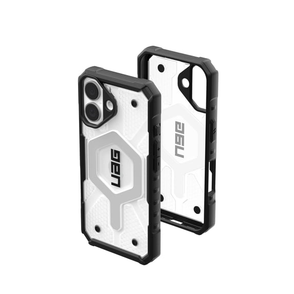 UAG iPhone 16 Case 6.1" Pathfinder Clear - Compatible with MagSafe Charging Rugged Shockproof Anti-Slip Military Grade Protective Cover, Ice