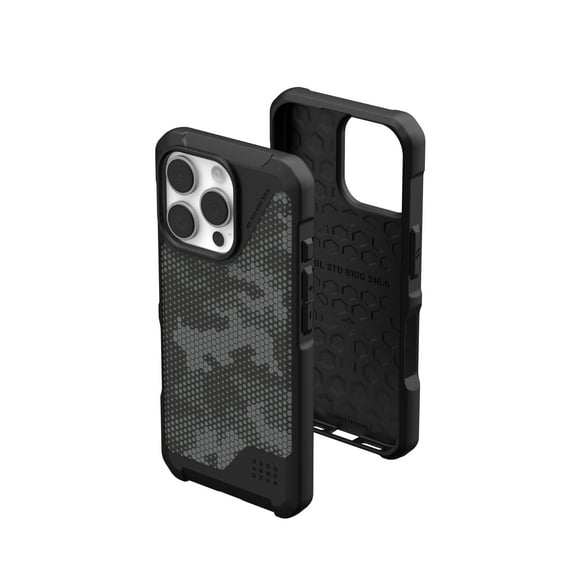 UAG iPhone 16 Pro Case 6.3" Metropolis LT - Compatible with MagSafe Charging Rugged Shockproof Anti-Slip Military Grade Protective Cover, Micro Hex Camo Graphite