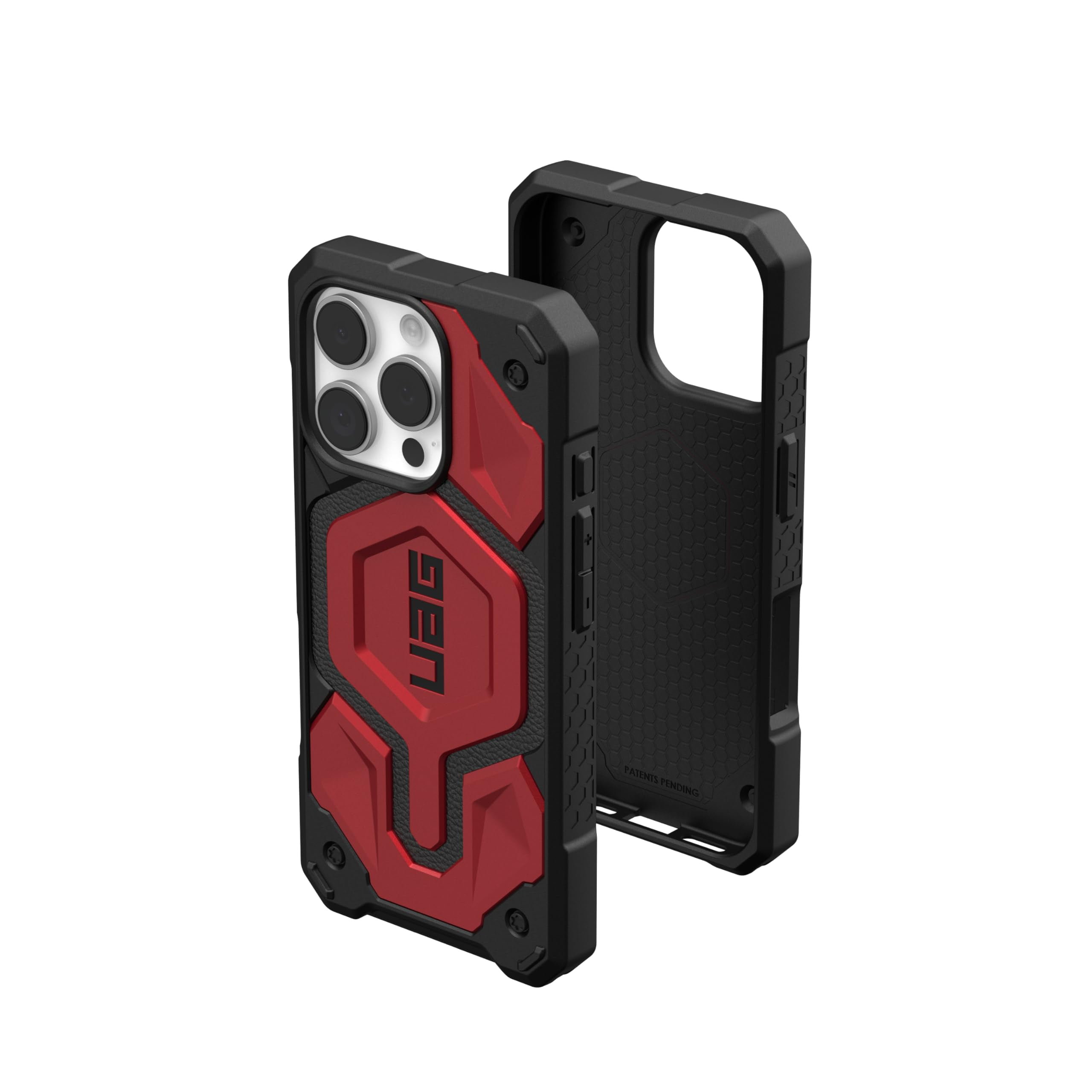 UAG iPhone 16 Pro Case 6.3" Monarch Pro - Compatible with MagSafe Charging Rugged Heavy Duty Shockproof Anti-Slip Military Grade Protective Cover, Crimson