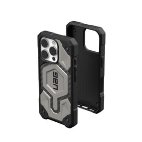 UAG iPhone 16 Pro Case 6.3" Monarch Pro - Compatible with MagSafe Charging Rugged Heavy Duty Shockproof Anti-Slip Military Grade Protective Cover, Titanium