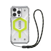 UAG iPhone 16 Pro Case 6.3" Pathfinder Clear Active Neon Compatible with MagSafe Charging Rugged Shockproof MIL-Grade Protective Cover + Lanyard Black Neon Bund