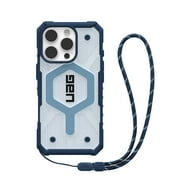 UAG iPhone 16 Pro Case 6.3" Pathfinder Clear Blues Compatible with MagSafe Charging Rugged Shockproof MIL-Grade Protective Cover + Lanyard Blues Bundle Set