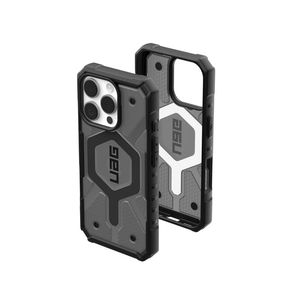 UAG iPhone 16 Pro Case 6.3" Pathfinder Clear - Compatible with MagSafe Charging Rugged Shockproof Anti-Slip Military Grade Protective Cover, Ash