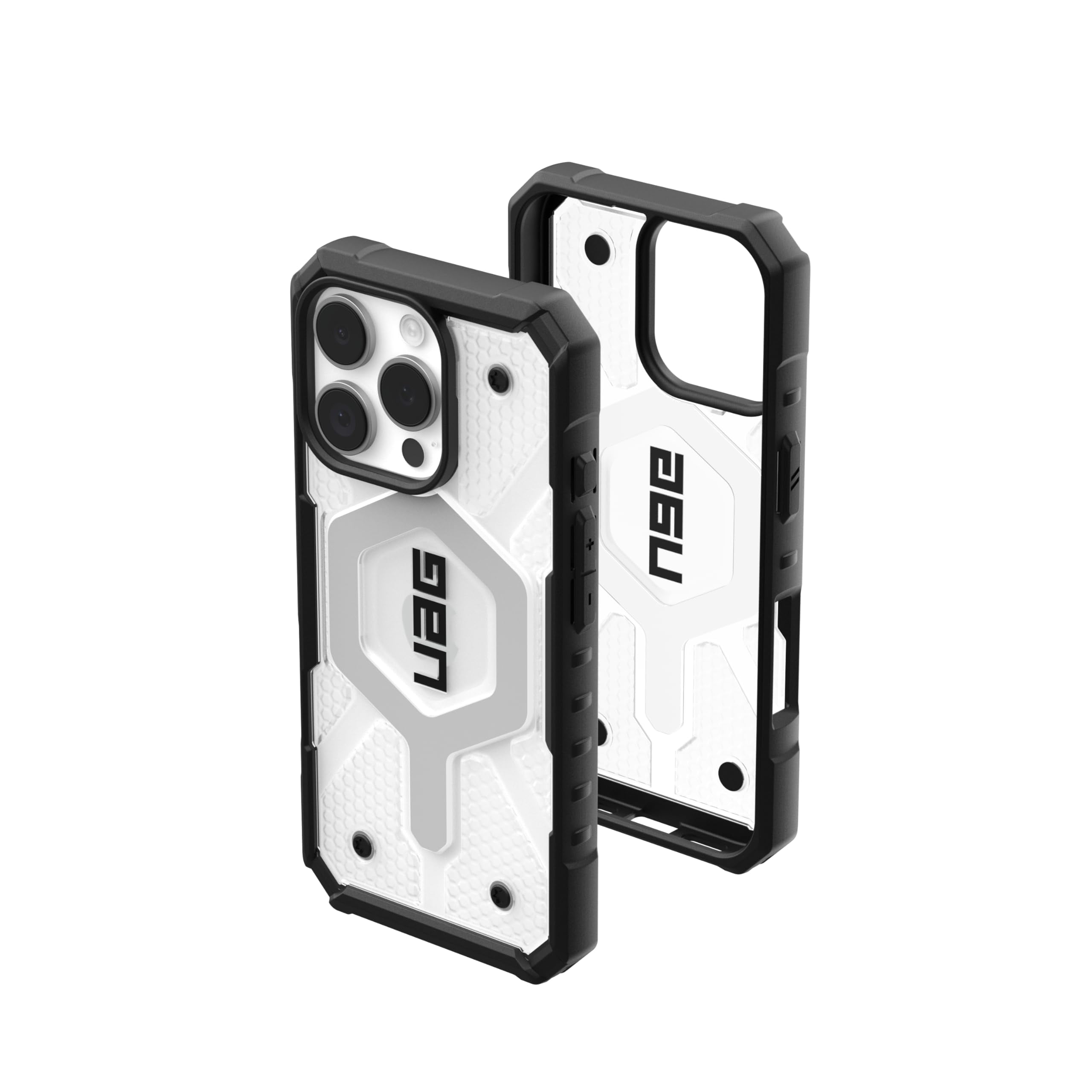 UAG iPhone 16 Pro Case 6.3" Pathfinder Clear - Compatible with MagSafe Charging Rugged Shockproof Anti-Slip Military Grade Protective Cover, Ice