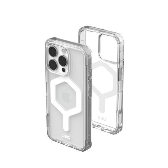 UAG iPhone 16 Pro Case 6.3" Plyo - Compatible with MagSafe Charging Rugged Slim Anti-Yellowing Transparent Clear Shockproof Military Grade Protective Cover, Ice/White