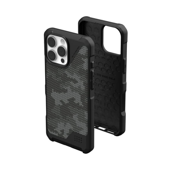 UAG iPhone 16 Pro Max Case 6.9" Metropolis LT - Compatible with MagSafe Charging Rugged Shockproof Anti-Slip Military Grade Protective Cover, Micro Hex Camo Graphite