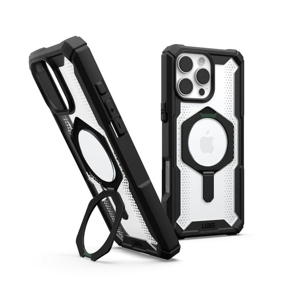 UAG iPhone 16 Pro Max Case 6.9" Plasma XTE - Compatible with MagSafe Charging & Kickstand Rugged Shockproof Anti-Slip Military Grade Protective Cover, Black/Clear