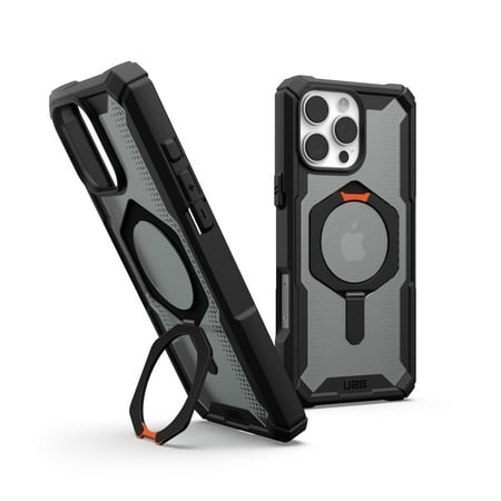 UAG iPhone 16 Pro Max Case 6.9" Plasma XTE - Compatible with MagSafe Charging & Kickstand Rugged Shockproof Anti-Slip Military Grade Protective Cover, Black/Orange