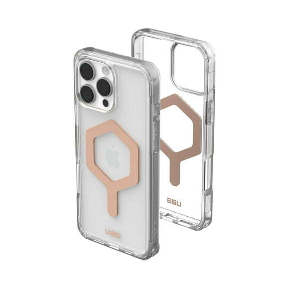 UAG iPhone 16 Pro Max Case 6.9" Plyo - Compatible with MagSafe Charging Rugged Slim Anti-Yellowing Transparent Clear Shockproof MIL-STD Protective Cover, Ice/Rose Gold