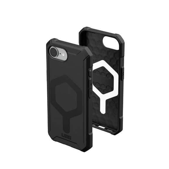 UAG iPhone 16e Case Essential Armor - Compatible with MagSafe Rugged Military Grade Drop Proof Military Grade Drop Proof Protective Cover, Opaque Black