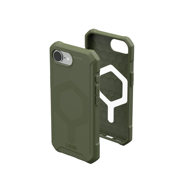 UAG iPhone 16e Case Essential Armor - Compatible with MagSafe Rugged Military Grade Drop Proof Protective Cover, Opaque Olive Drab