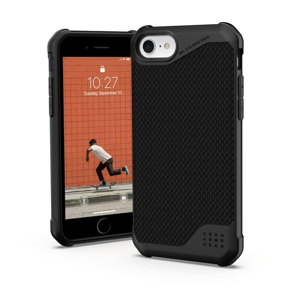 UAG iPhone SE (2022) Case [4.7-inch Screen] Feather-Light Heavy Duty Shockproof Slim Rugged Metropolis LT. Protective Cover, Kevlar Black