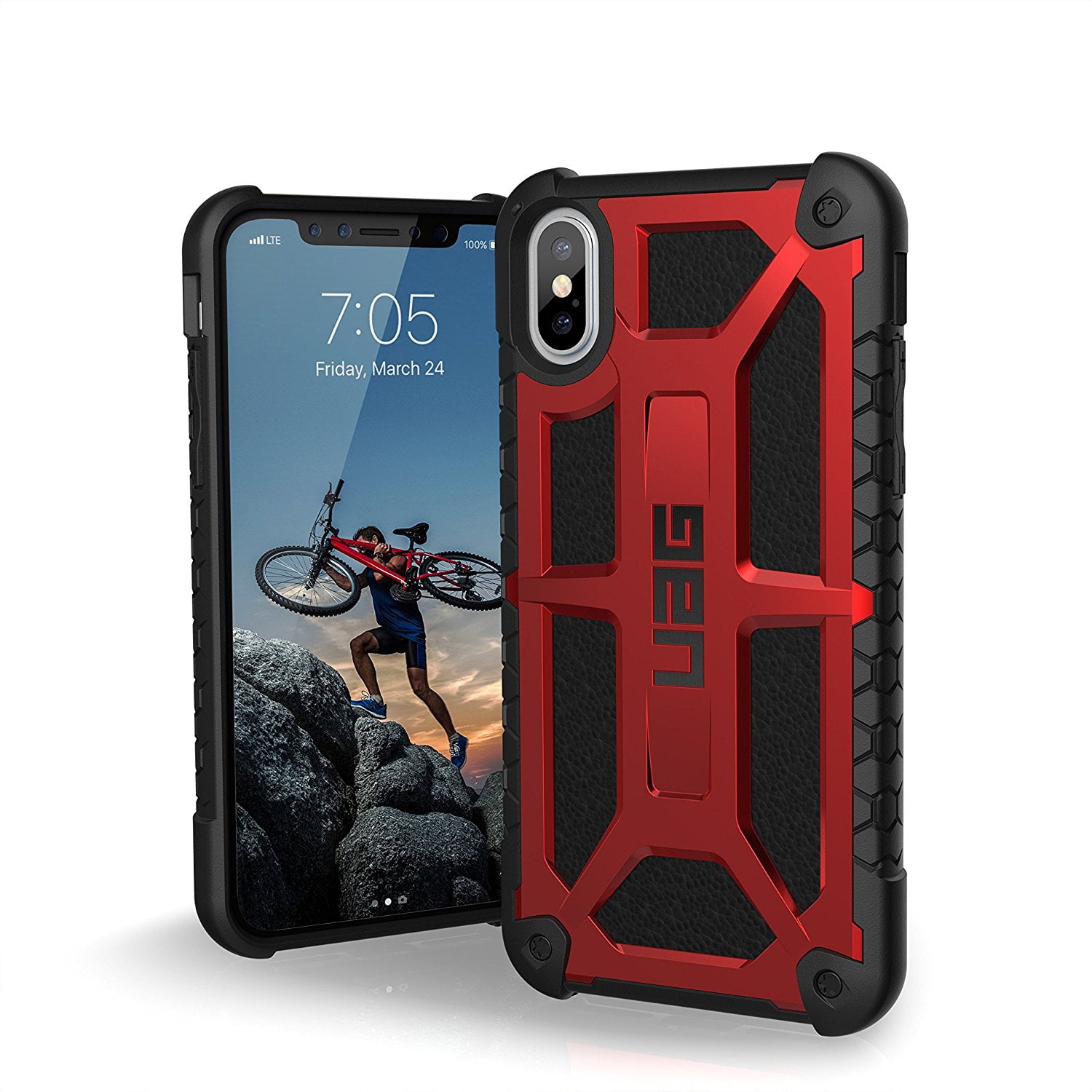 UAG iPhone Xs / X [5.8-inch] Monarch Feather-Light Rugged [Crimson] Case