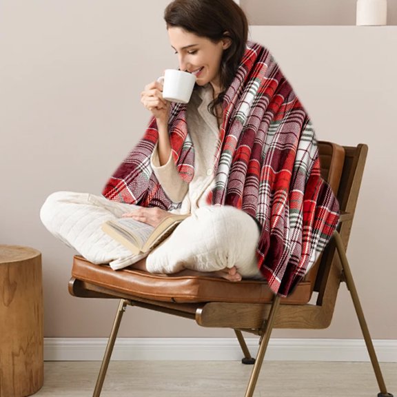 UAKIRO Christmas Flannel Throw Blanket Soft Fleece Comfy Warm for Bed Sofa Couch Holiday Party Decor