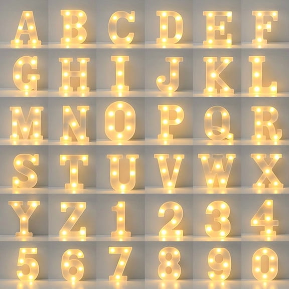 UAKIRO LED Letter Lights Sign, Light Up Alphabet Letter for Home, Christmas, Party, Wedding, Bar, Halloween, Wall & Table Decor Letter Lights, Letter(I)