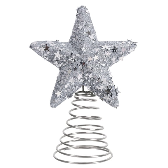 UALSRZL 4th of July Decorations Tree Topper, Patriotic Sequins Star Treetop, Red White and Blue Glitter Decor for Memorial Independence Day Party Xmas