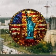 thumbnail image 1 of UALSRZL 4th of July Patriotic Window Clings, 10 inch Static Stained Glass Eagle Window Stickers for Independence Day Memorial Day Decor, 1 of 7