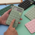 thumbnail image 1 of UALSRZL 8 Digit Mini Calculator, Portable Basic Standard Desktop Calculator with LCD Display, Pocket Size for Home School Office Kids, Army Green, 1 of 8