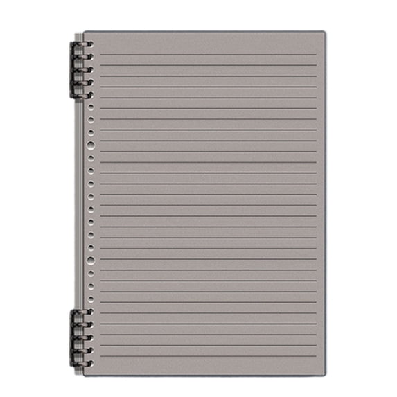 UALSRZL B5 Ring Binder Notebook, Detachable Transparent Cover Loose Leaf Notebook, 360° Foldable Lined Refillable Journal for School Students, Black