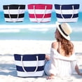 thumbnail image 1 of UALSRZL Beach Bag, Large Striped Beach Tote Bag for Women, Pool Bags for Toys Family Travel Vacation Cruise Essentials, Navy, 1 of 9