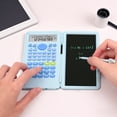 thumbnail image 1 of UALSRZL Calculator with Writing Tablet, Foldable 240 Functions Scientific Calculator with Notepad & Stylus Pen for Students School College, Blue, 1 of 7