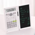 thumbnail image 1 of UALSRZL Calculator with Writing Tablet, Foldable 240 Functions Scientific Calculator with Notepad & Stylus Pen for Students School College, White, 1 of 7