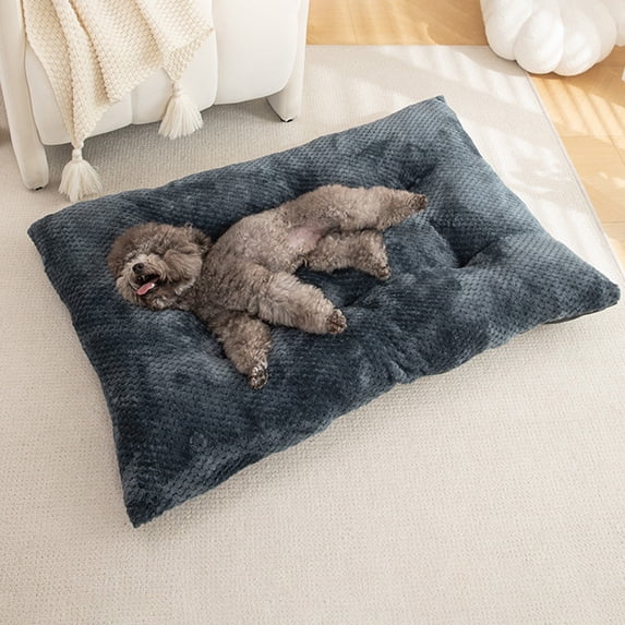 UALSRZL Dog Bed Medium Size Dogs, Thickened Plush Dog Beds Medium Sized, Cozy Sleeping Pet Bed for Indoor Universal Machine Washable, Dark Gray