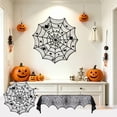 thumbnail image 1 of UALSRZL Halloween Decorations Lace Cloth, 96x18 Halloween Spider Web Table Runner, Black Lace Table Runner for Halloween Party Dinner Table Wall Decor, 1 of 6