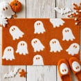 thumbnail image 1 of UALSRZL Halloween Ghost Door Mat, Non-Slip Halloween Decorations Ghost Entrance Rug, Door Mat for Indoor Outdoor Bathroom Porch Festivel Decor, Orange, 1 of 7
