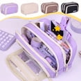 thumbnail image 1 of UALSRZL Large Capacity Pencil Case, Multi-layer Zipper Pencil Pouch, Versatile Stationery Storage Bag for School Office Travel, Beige, 1 of 1