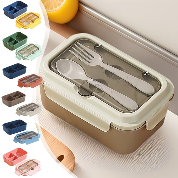 UALSRZL Lunchbox, 3 Compartmented Microwave & Dishwasher Safe Lunch Box, Insulated Sealed Portable Bento Box For School Office Home, Gray