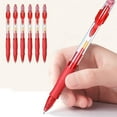 thumbnail image 1 of UALSRZL Retractable Gel Pen 0.5mm Fine Point, Quick Dry Smooth Writing Click Pen, Red Ink Exam Pen for School Office Supplies, 1 of 6