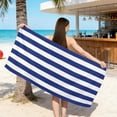 thumbnail image 1 of UALSRZL Striped Beach Towel, Oversized Soft Lightweight Beach Towels, Quick-Dry Beach Blanket for Seaside Pool Cruise Vacation Essentials, 30x59", 1 of 6