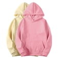 thumbnail image 1 of UAMVSH 2 Pack Sweatshirts for Women Trendy Athletic Hooded Pullover Solid Color Loose Hoodie Casual Long Sleeve Tee Tops(X-Large,Pink), 1 of 4