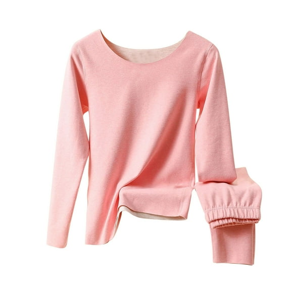 UAMVSH 2 Sets Thermal Underwear Set for Women Long Sleeve Base Layer Top and Bottom Pajama Loungewear