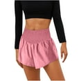 thumbnail image 1 of UAMVSH Athletic Shorts for Women High Waist Wide Leg Running Track Shorts Soft Simple Running Workout Hiking Sports Shorts, 1 of 3