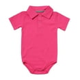 thumbnail image 1 of UAMVSH Baby Boys Girls Bodysuit Toddler Short Sleeve Button Collared Romper Soft Cotton Onesies Newborn Summer Clothes, 1 of 2