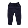 thumbnail image 1 of UAMVSH Baby Boys Girls Sweatpants Casual Cotton Plain Sport Jogger Pants Basic School Athletic Trousers with Pockets(5-6 Years,Navy), 1 of 4
