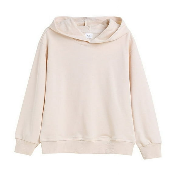 UAMVSH Baby Girls Boys Clothes Long Sleeve Pullover Hooded Sweatshirt Basic Solid Tops Fall Winter Outfit for Toddler