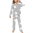thumbnail image 1 of UAMVSH Baby Girls Clothes Children's Warm Pajama Set Fall Winter Boys Girls Long Sleeve Top Pants Set Boys Girl Outfits, 1 of 3