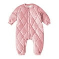 thumbnail image 1 of UAMVSH Baby Snowsuits Warm Long Sleeve Puffer Jumpsuits Boys Girls Winter Rompers Toddler Button down Quilted Bodysuit Clothes(18-24 Months,Pink), 1 of 6