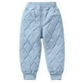 thumbnail image 1 of UAMVSH Baby Toddler Pants Thermal Winter Fleece Lined Jogger Pants Kids Warm Pants Unisex Comfy Thicken High Waist Pants(7-8 Years,Blue), 1 of 7
