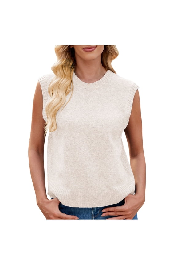 Backless Sweater Vests for Women Trendy Tie Back Sleeveless Going out Pullover Fall Vacation Party Knitted Tank Tops(Medium,Khaki)