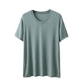 thumbnail image 1 of UAMVSH Big and Tall T Shirts for Men V Neck Short Sleeve Tops Comfy Soft Modal Basic Tees Loose Fit Summer Undershirts, 1 of 7