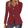 thumbnail image 1 of UAMVSH Blazer Vests for Women Slim Fitted Long Sleeve Trendy Formal Office Business Suit Jackets Sleeveless Casual Coat Workwear(X-Large,Wine 1), 1 of 6