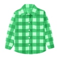 thumbnail image 1 of UAMVSH Boys Plaid Button down Shirts Kids Lightweight Long Sleeve Lapel Collar Tops Girls Casual Fall Chest Pockets T-Shirts(3-4 Years,Multicolor), 1 of 7